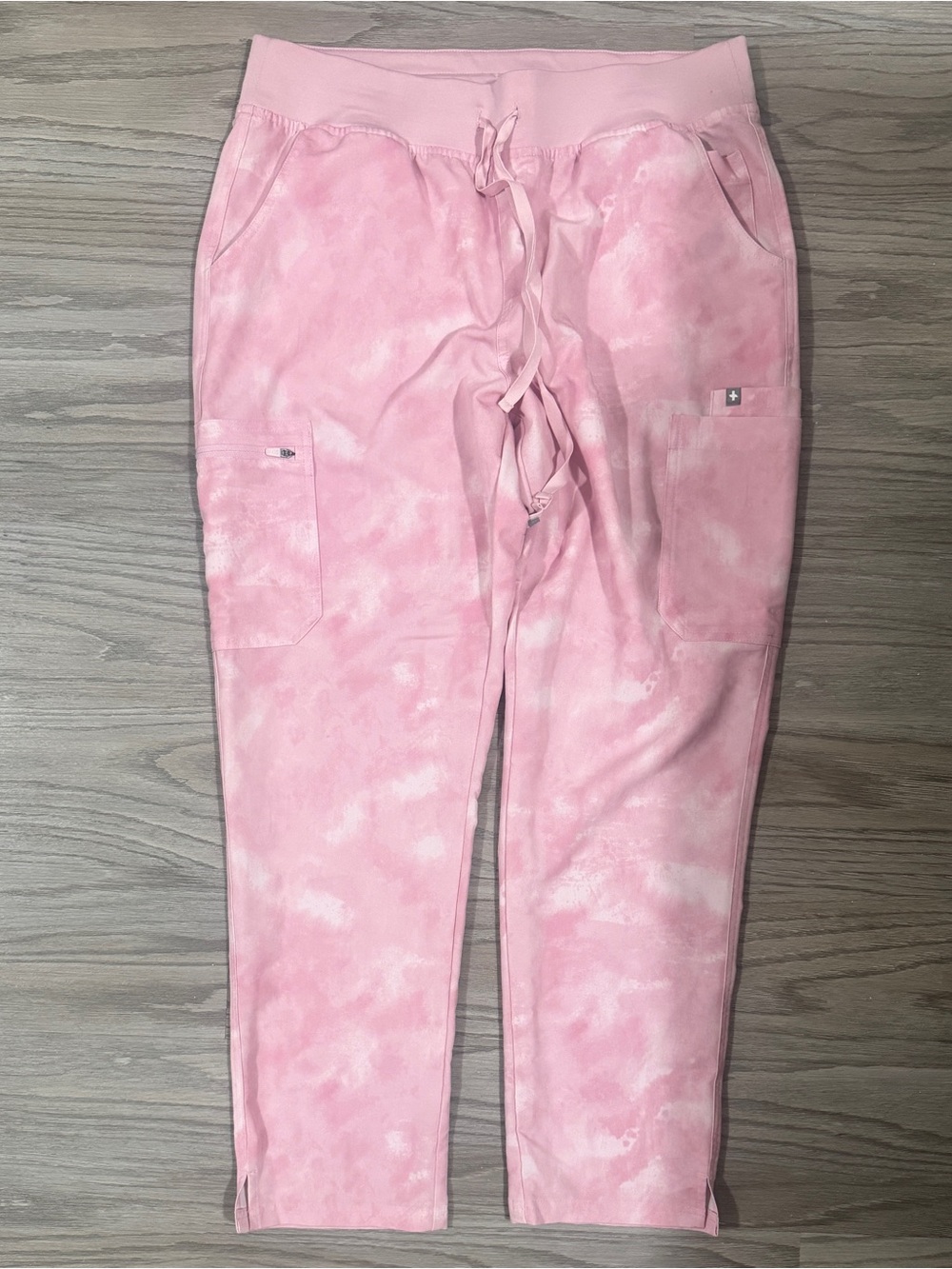 FIGS Marbled Rose Zamora Breast Cancer Awareness Scrub Pants Limited Edition XL